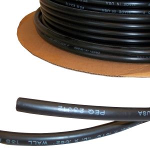 1/2" OD black vinyl air tubing