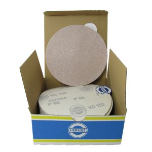 HER2008VC 5" Self stick backing round sand paper, 80 grit, 50 per box, VC152SK