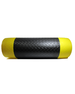 SUP01 Anti-Fatigue 2' x 6' Black and yellow mat